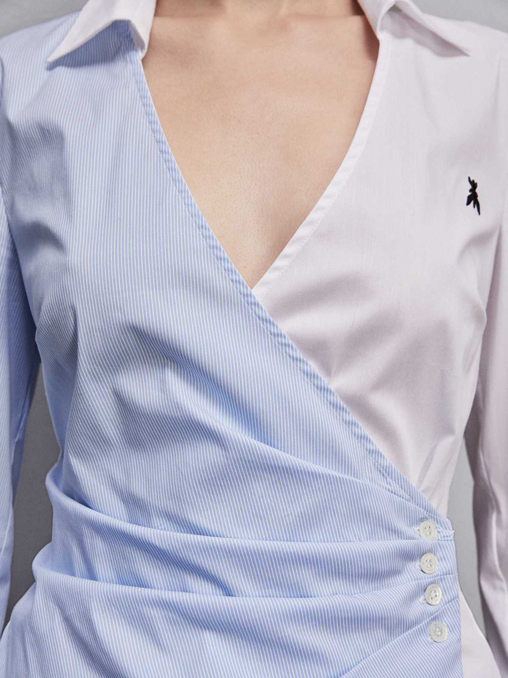 Camicia Patrizia Pepe da Donna - Celeste Bianco