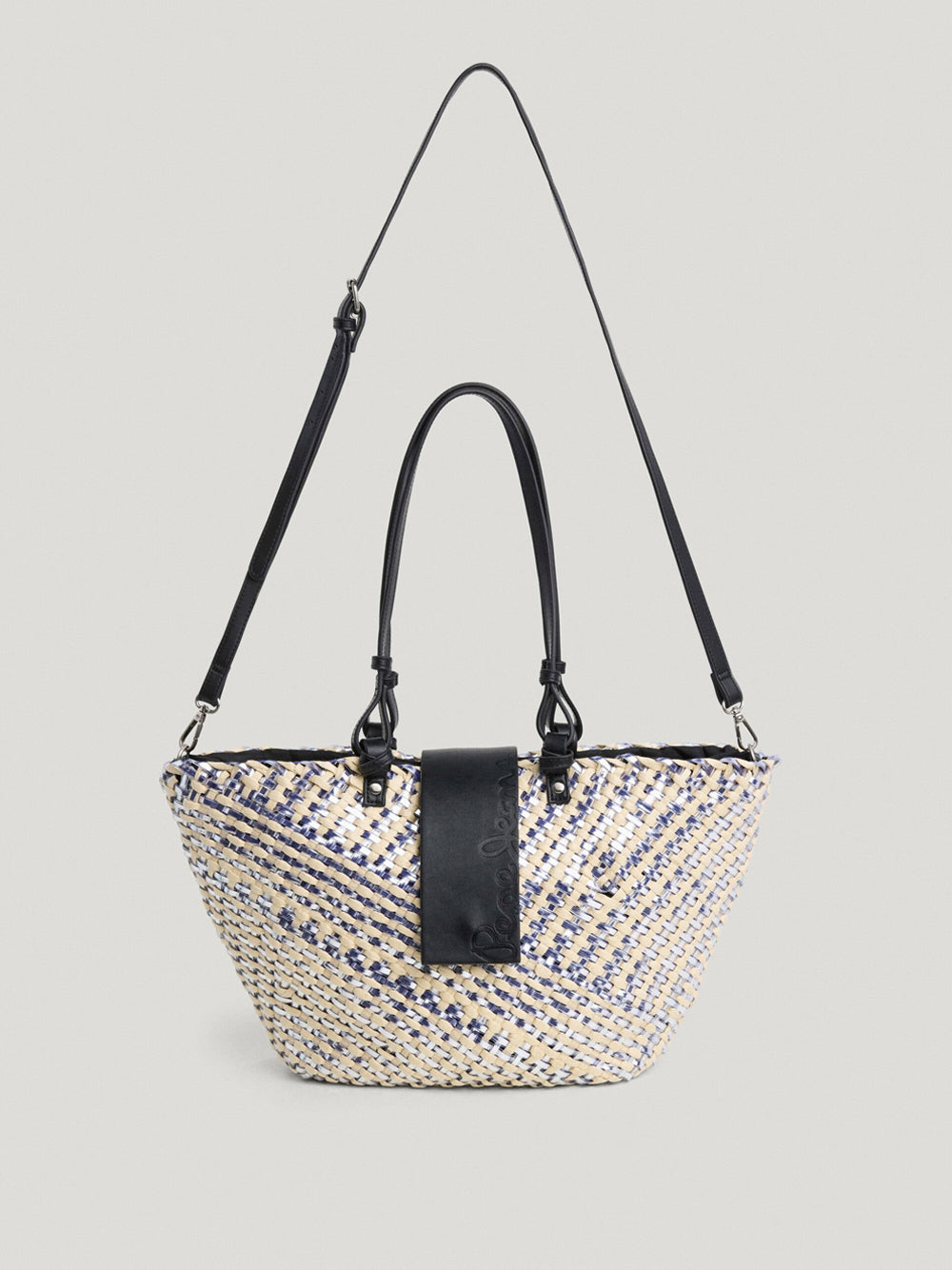 Borsa Shopper Pepe Jeans Casy Glow da Donna - Nero