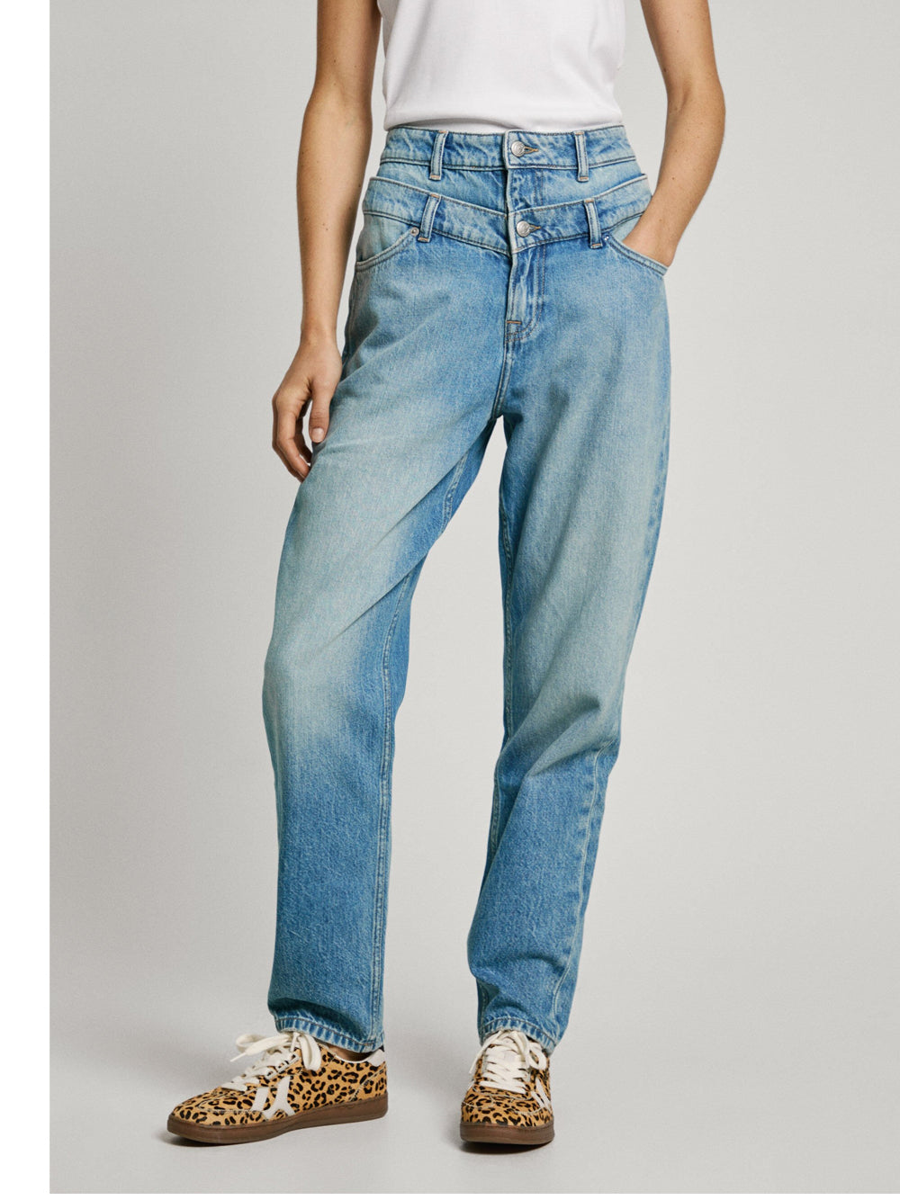Jeans Tapered Pepe Jeans da Donna - Denim