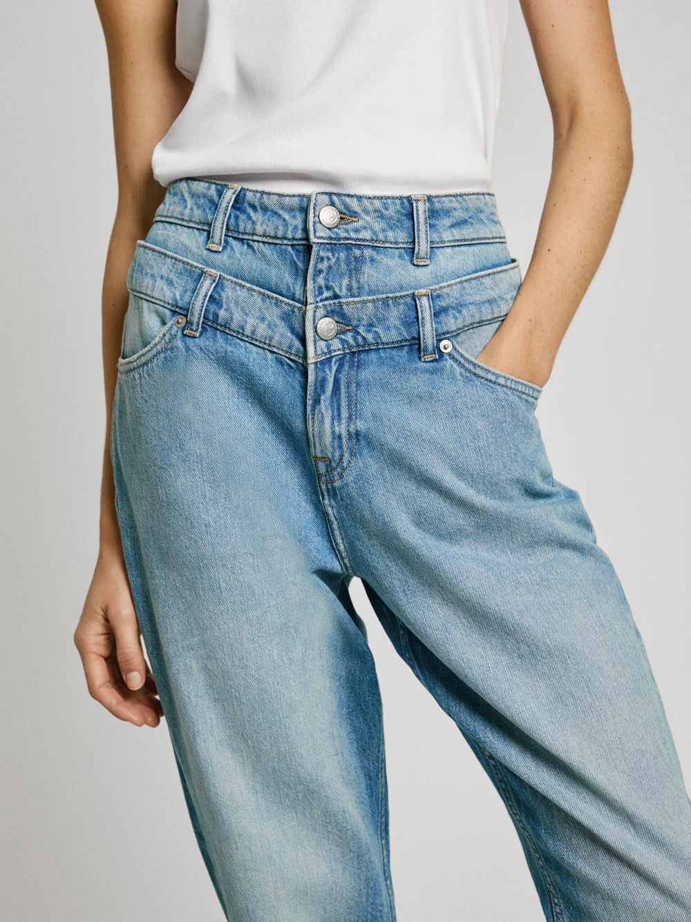 Jeans Tapered Pepe Jeans da Donna - Denim