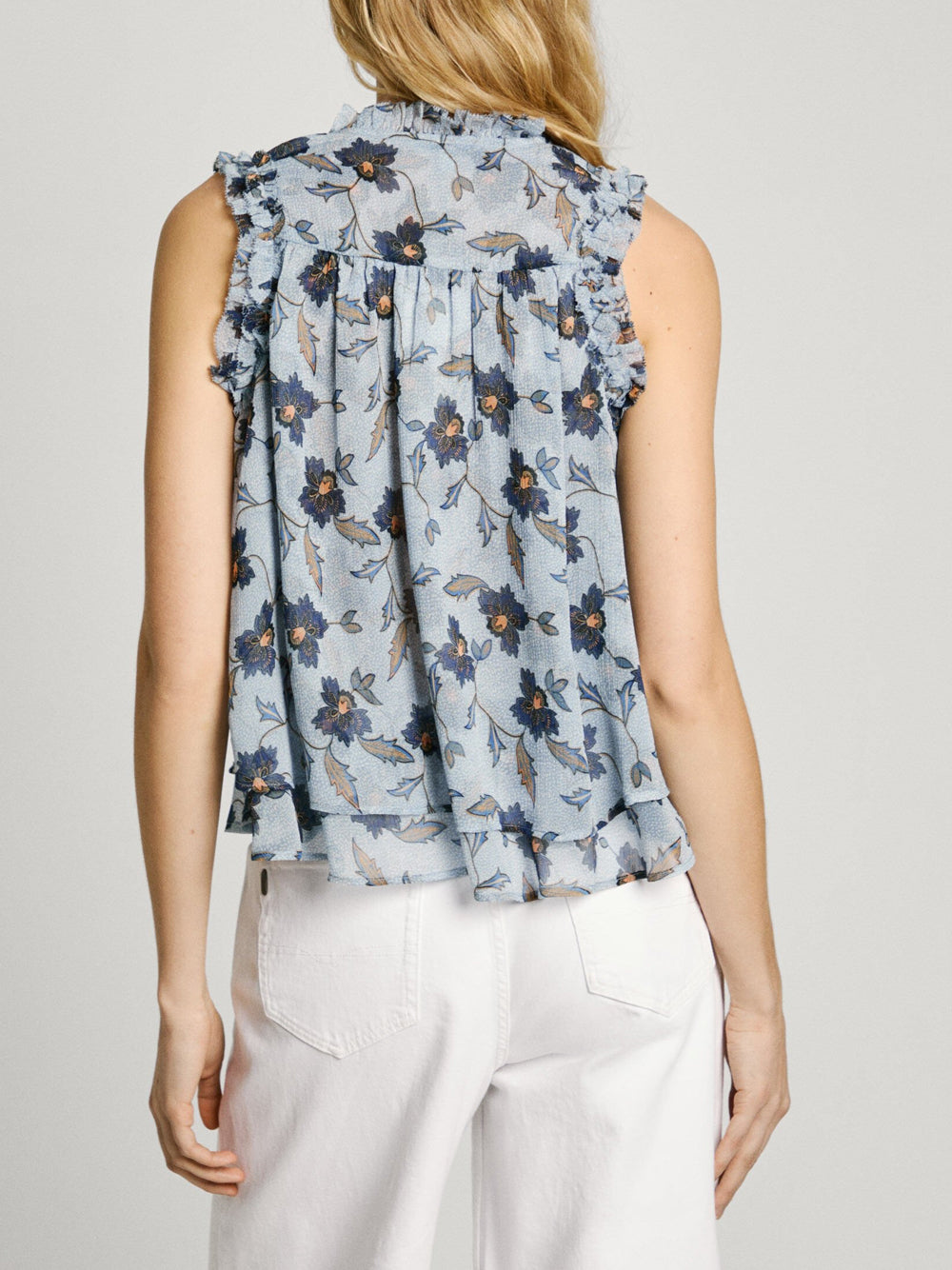 Blusa Pepe Jeans Enid da Donna - Blu