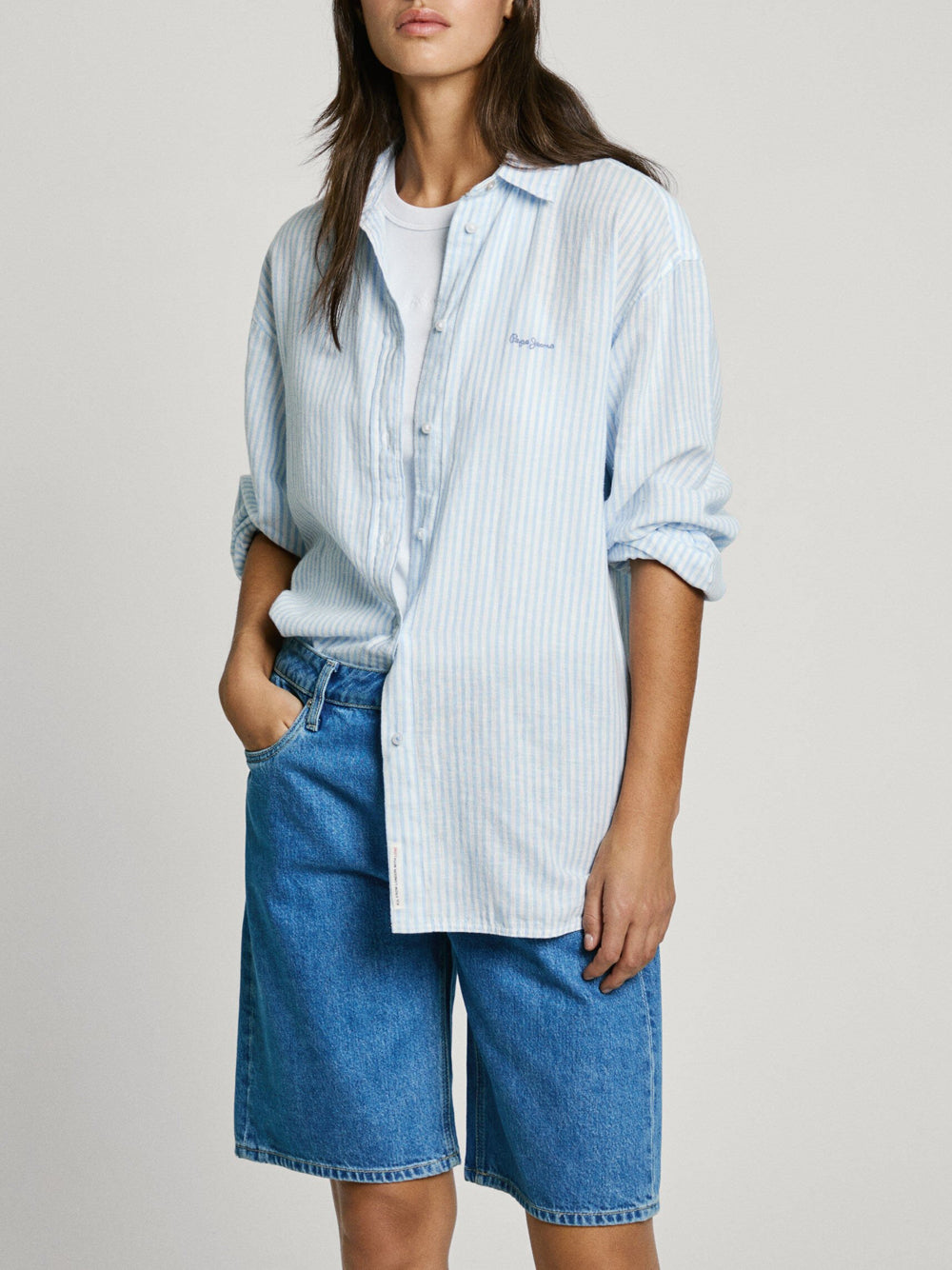 Camicia Casual Pepe Jeans Dream da Donna - Blu