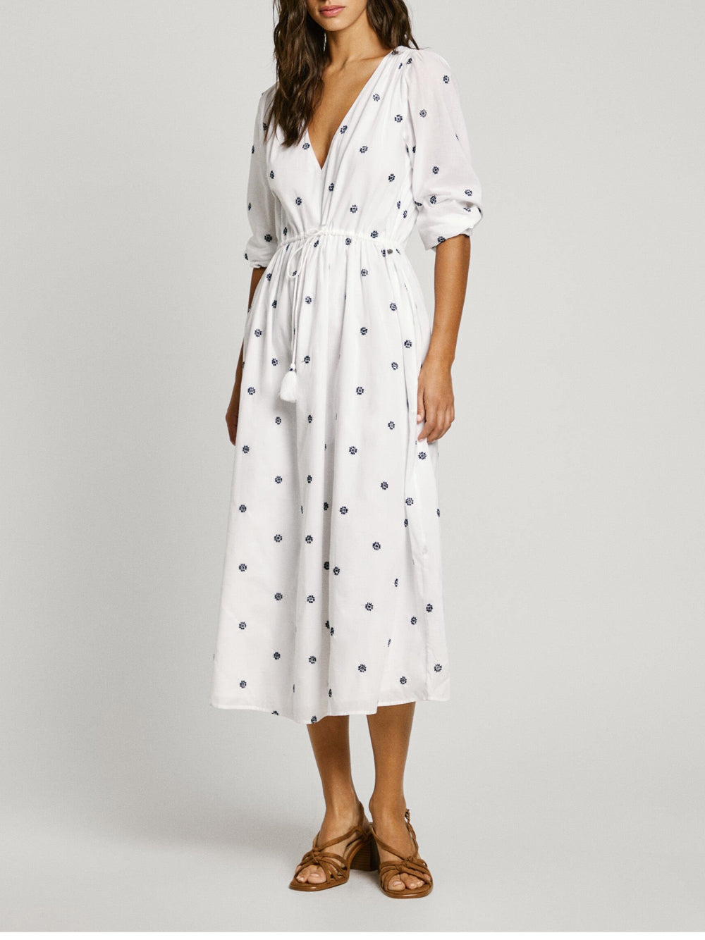 Vestito Longuette Pepe Jeans Deal da Donna - Bianco