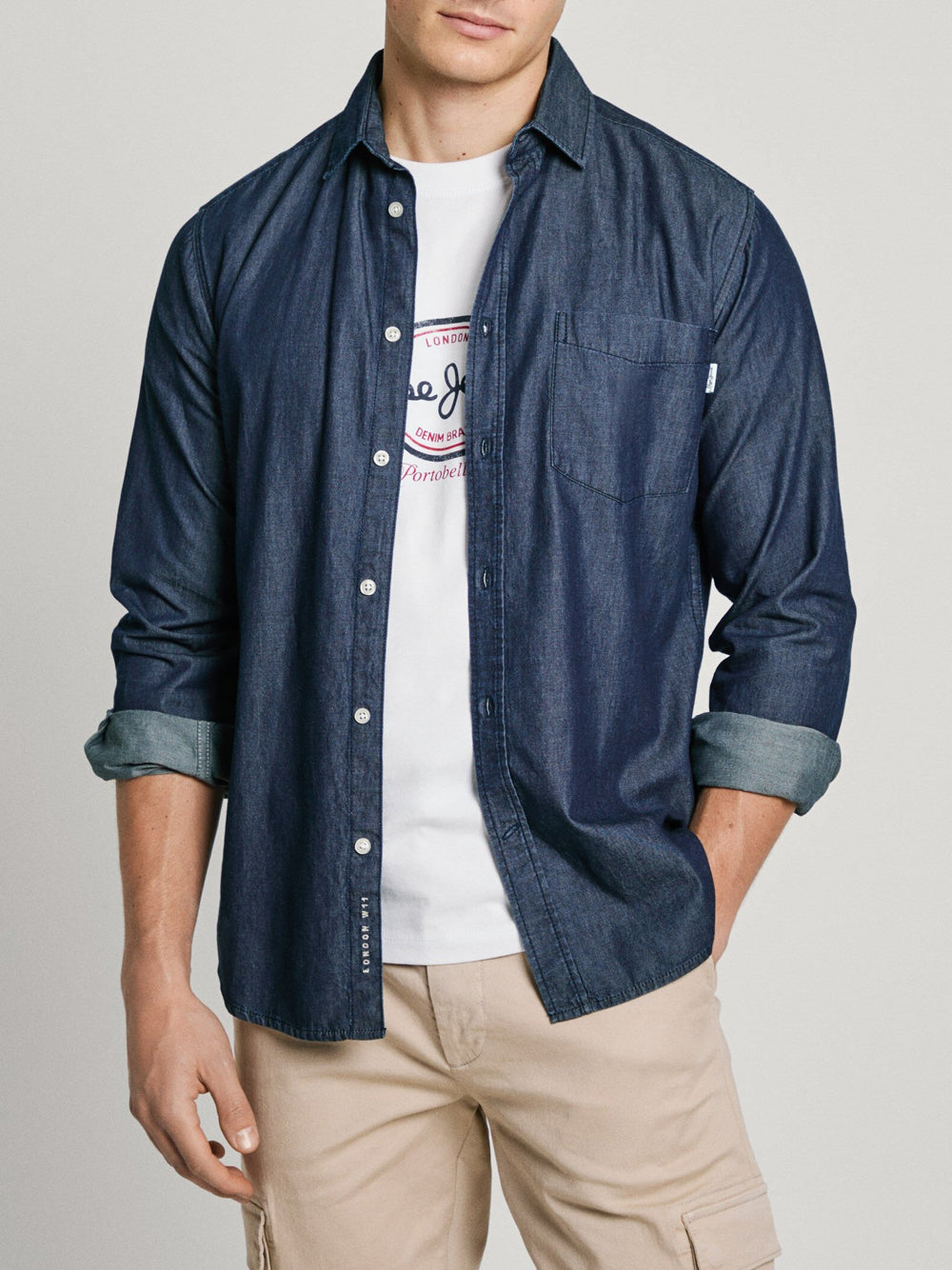 Camicia Casual Pepe Jeans da Uomo - Blu