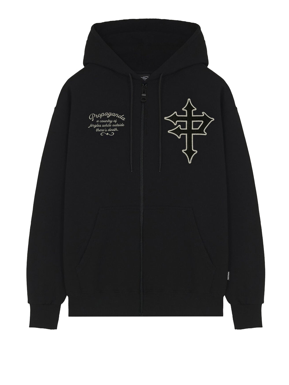 Felpa Cappuccio Propaganda da Uomo - Nero