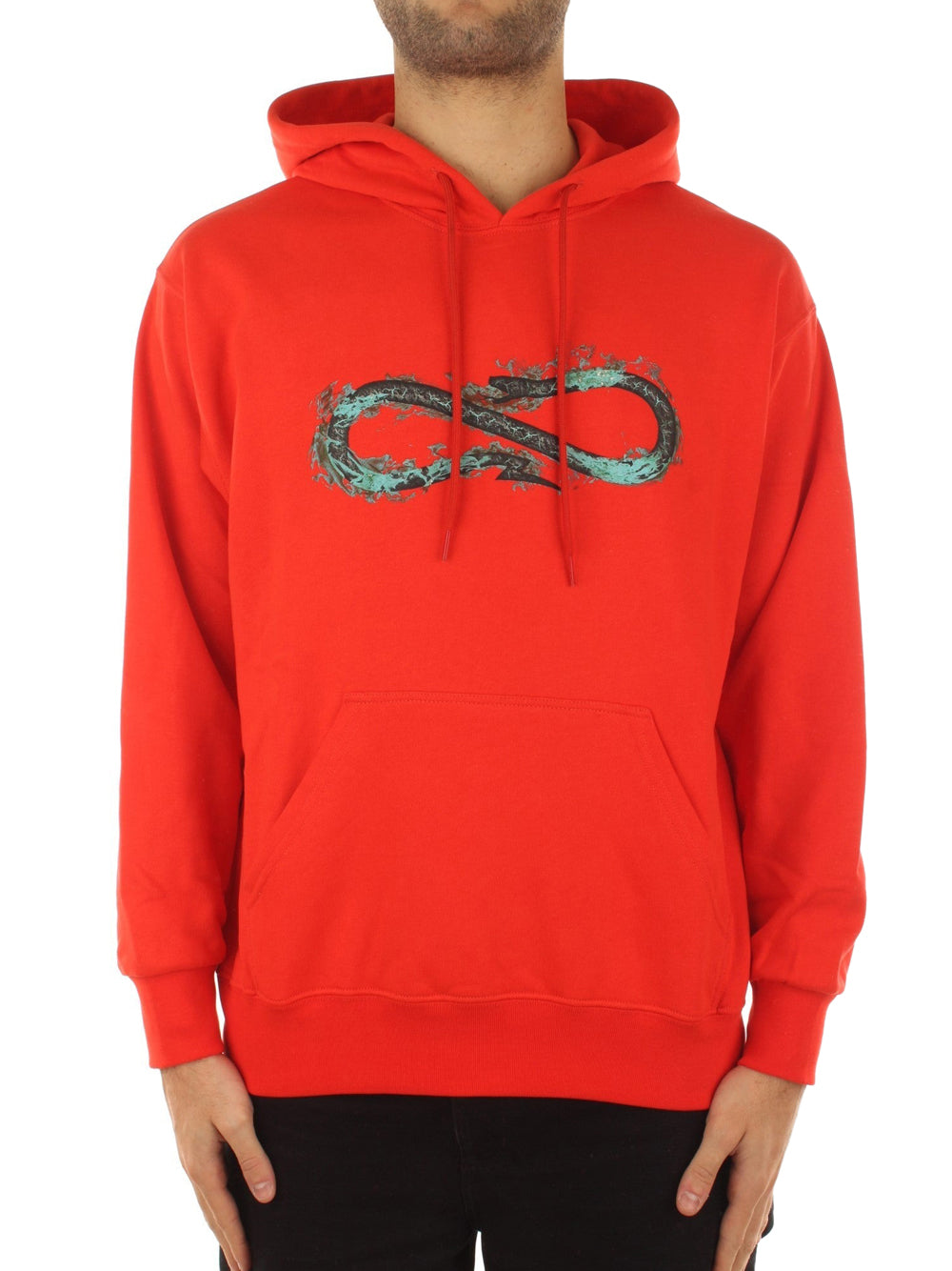 Felpa Cappuccio Propaganda da Uomo - Rosso