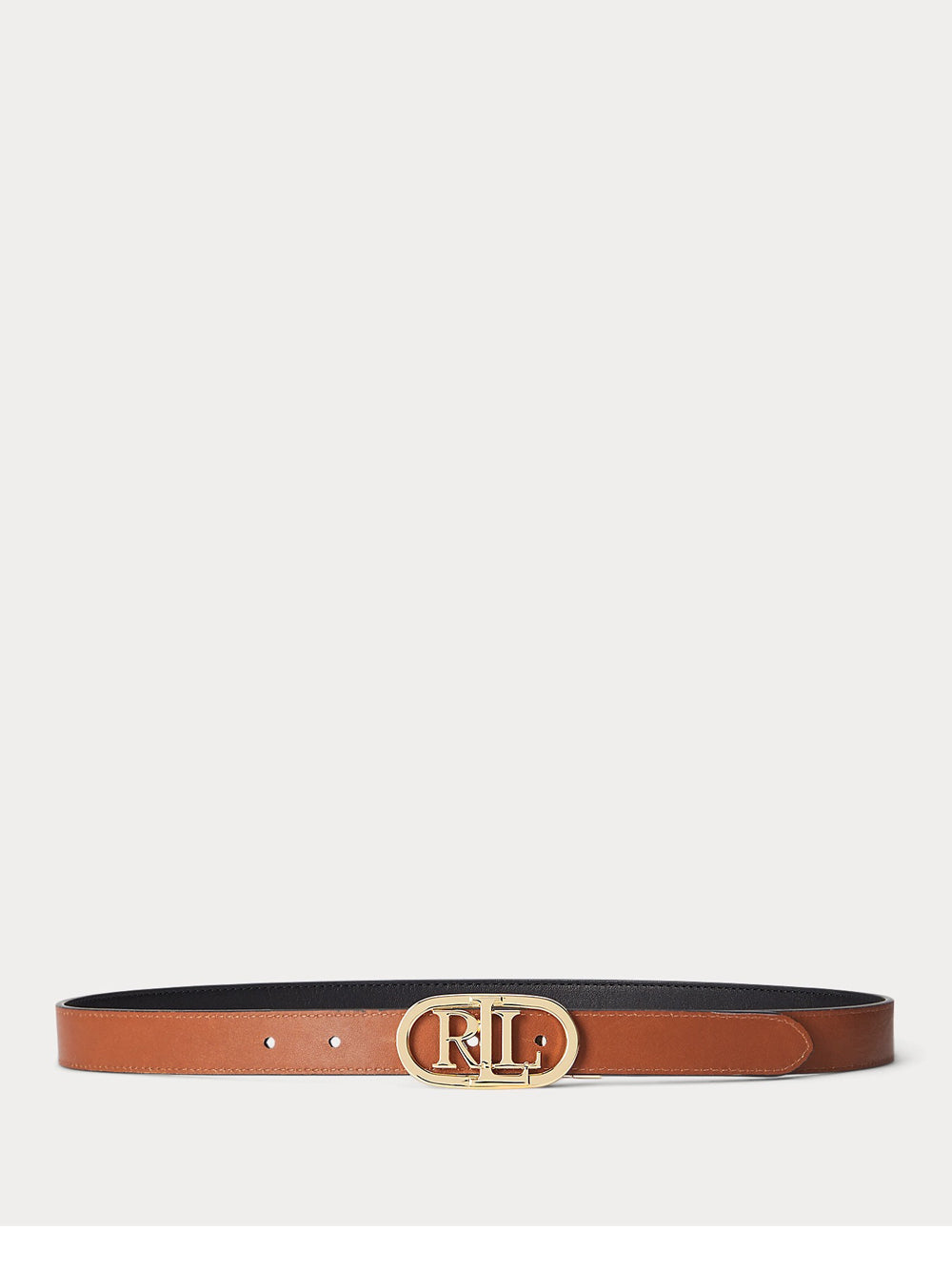 Cintura Ralph Lauren Oval Rev da Donna - Nero