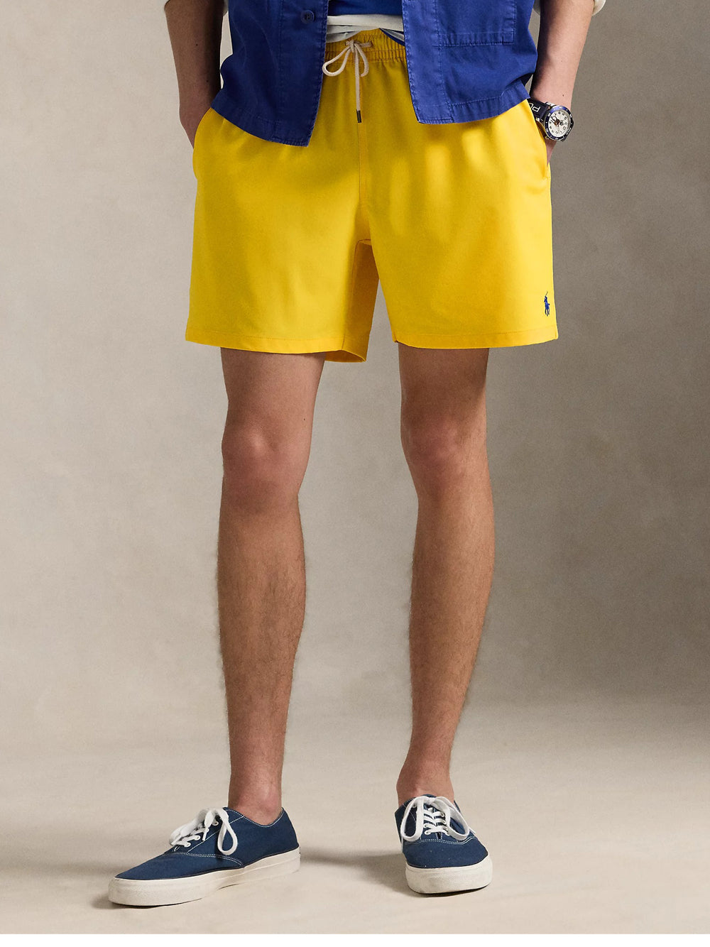 Shorts Mare Ralph Lauren Traveler da Uomo - Giallo