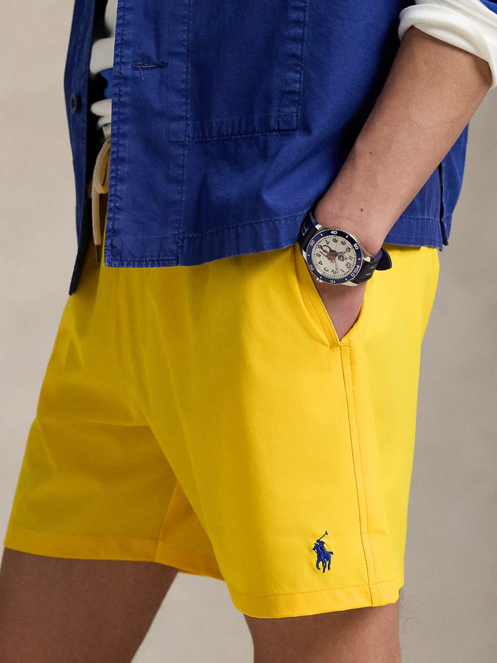 Shorts Mare Ralph Lauren Traveler da Uomo - Giallo