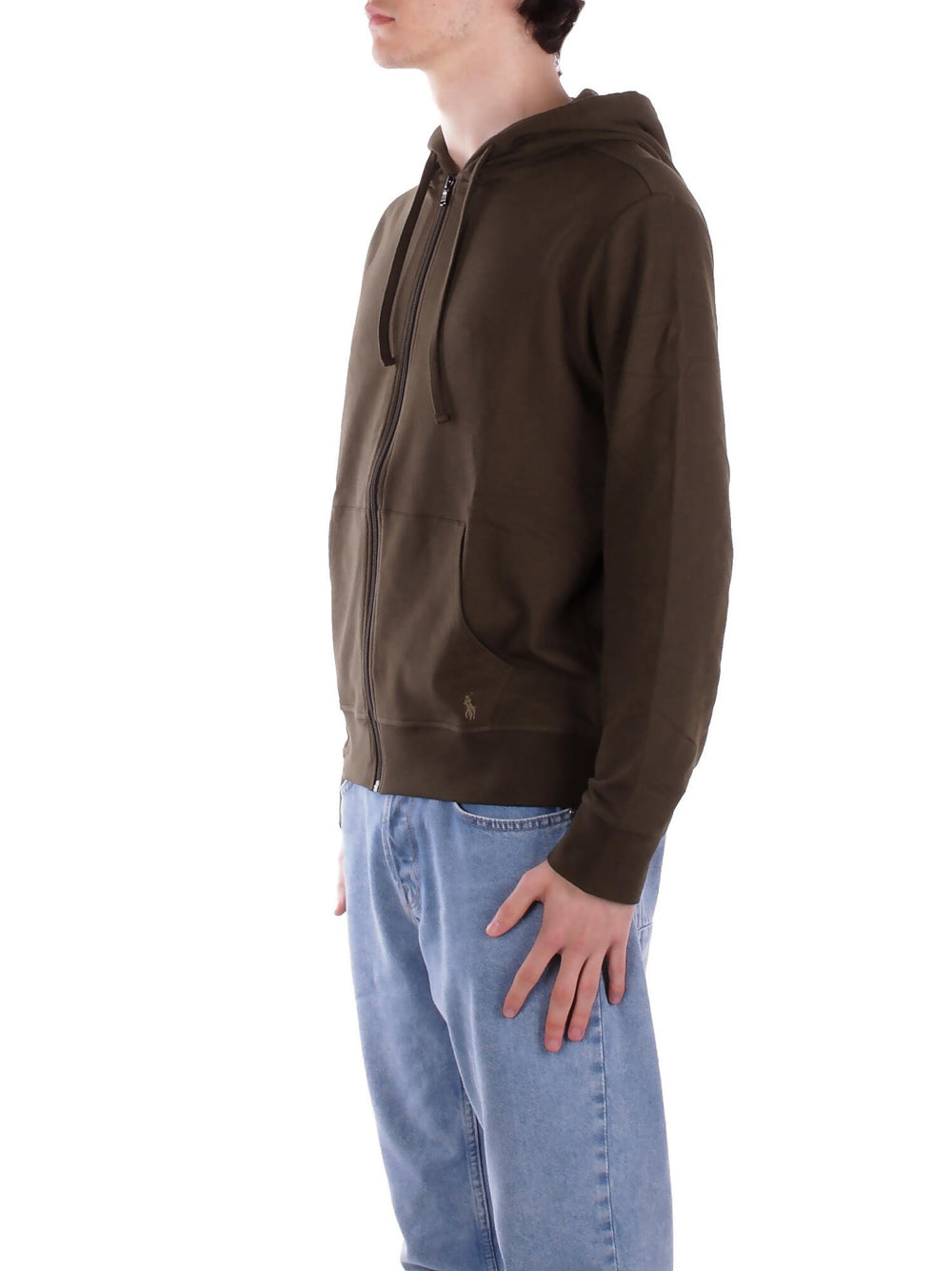 Felpa Zip Ralph Lauren da Uomo - Verde