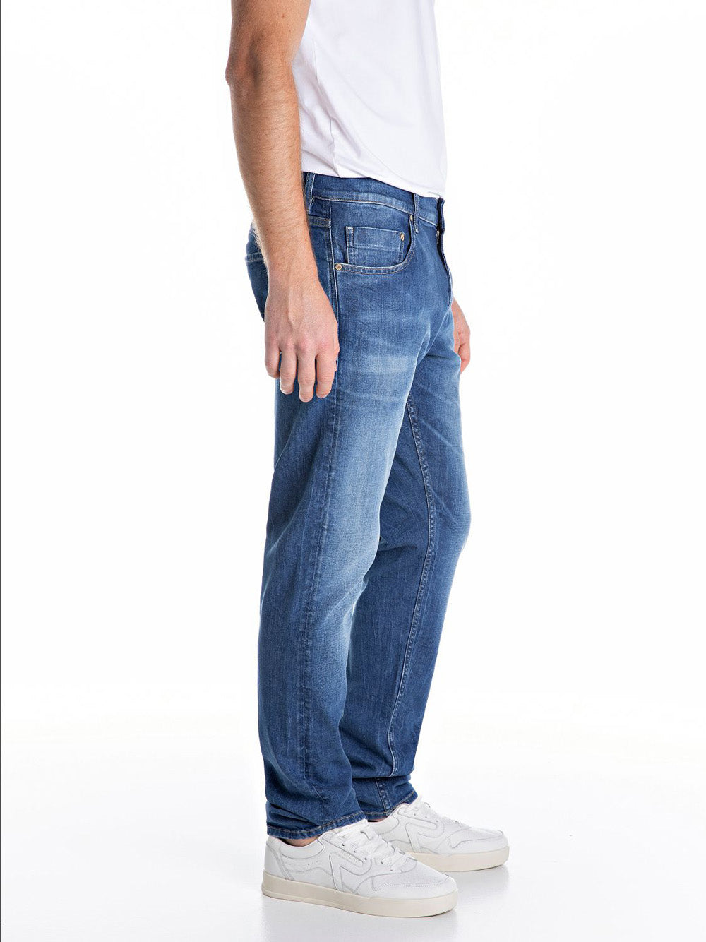 Jeans Slim Replay Super Stretch da Uomo - Denim