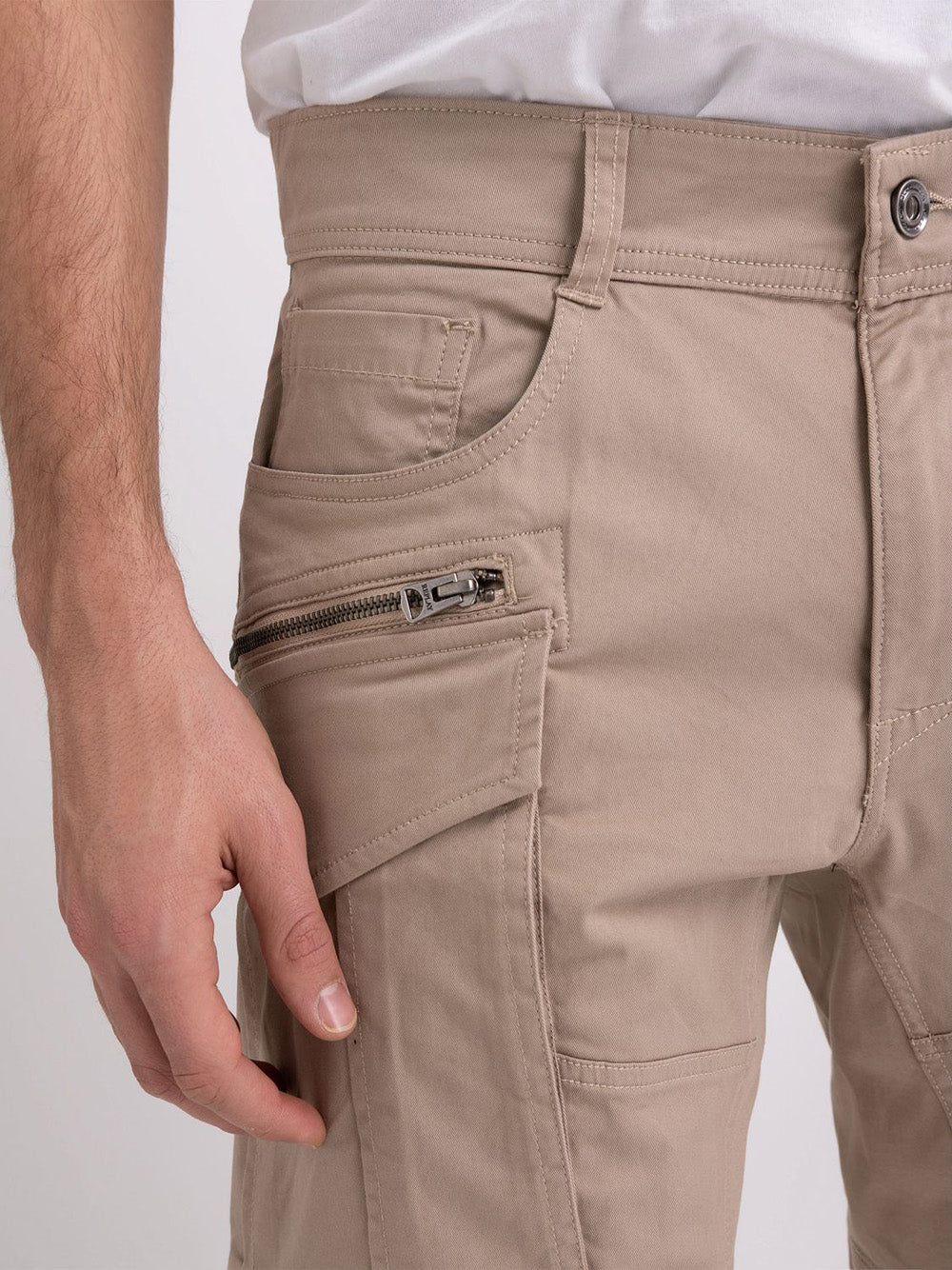 Bermuda Casual Replay Cargo Comfort Cotton da Uomo - Beige