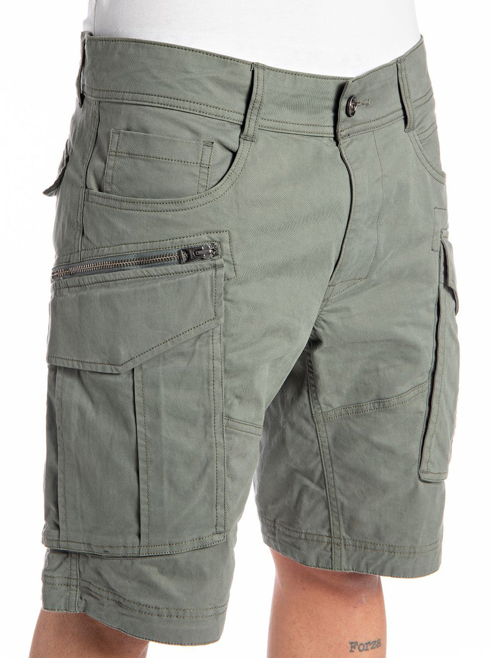 Bermuda Casual Replay Cargo Comfort Cotton da Uomo - Verde