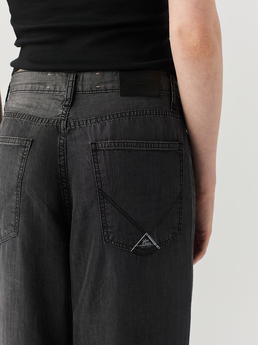 Jeans Wide Roy Rogers Marta da Donna - Nero