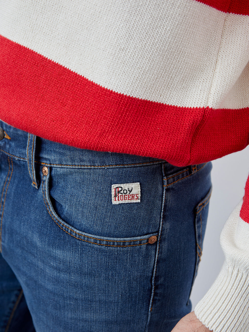 Jeans Slim Roy Rogers da Uomo - Denim