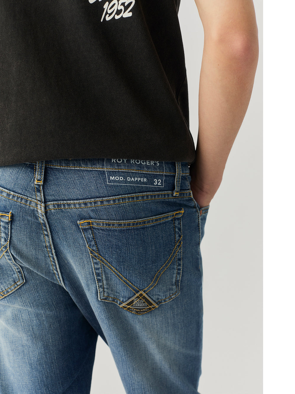 Jeans Tapered Roy Rogers da Uomo - Denim