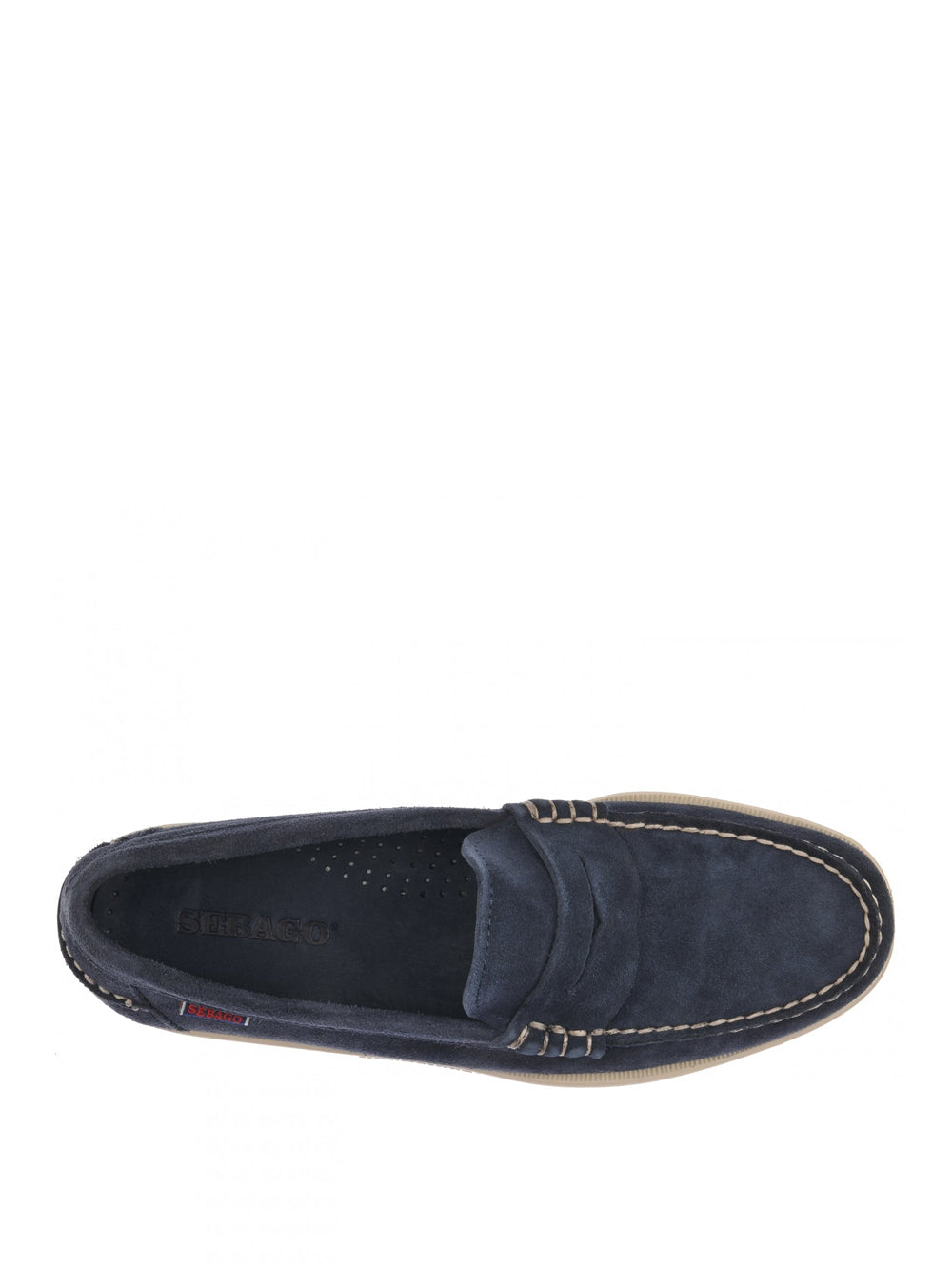 Mocassini Sebago Dan Boat Flesh Out da Uomo - Blu