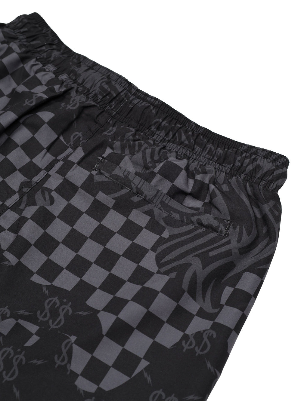 Shorts Mare Sprayground 3Am Check da Uomo - Nero