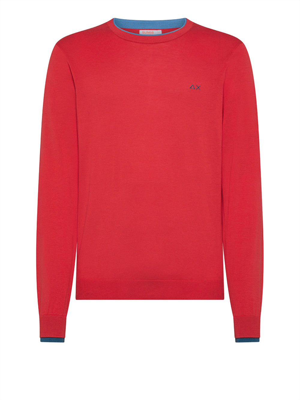 Pullover Sun68 Double Rib da Uomo - Rosso