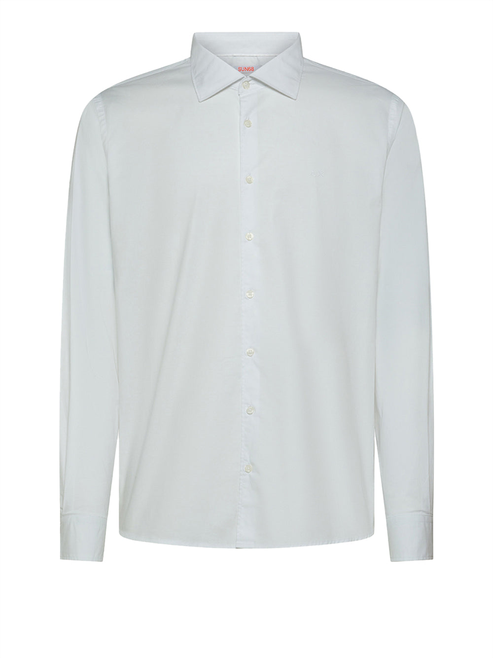 Camicia Sun68 Popeline Stretch da Uomo - Bianco
