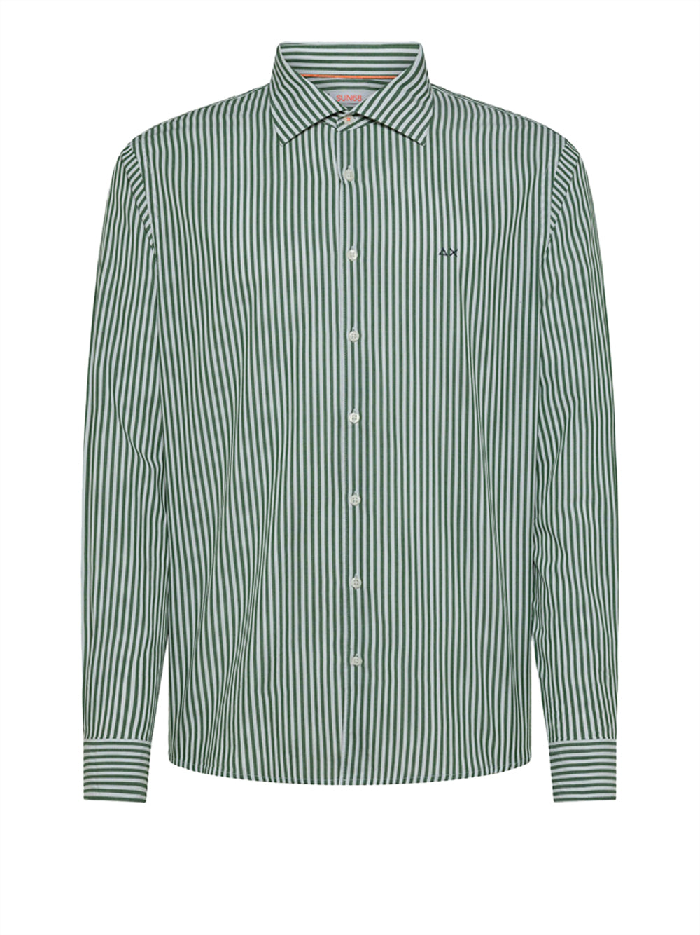 Camicia Classica Sun68 Stripe da Uomo - Verde