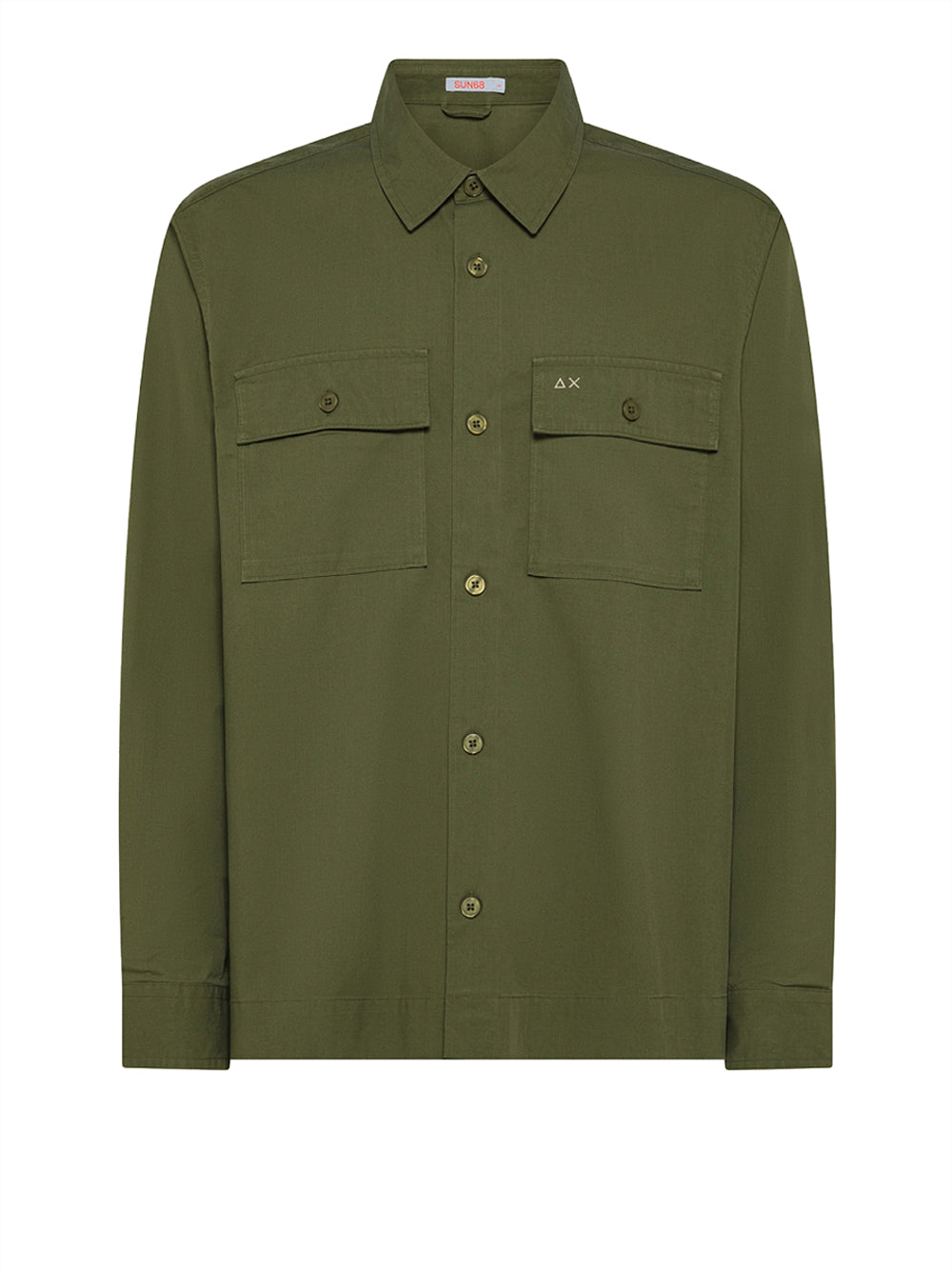 Camicia Casual Sun68 Overshirt da Uomo - Verde