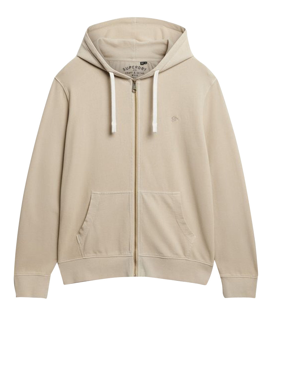 Felpa Zip Superdry da Uomo - Beige