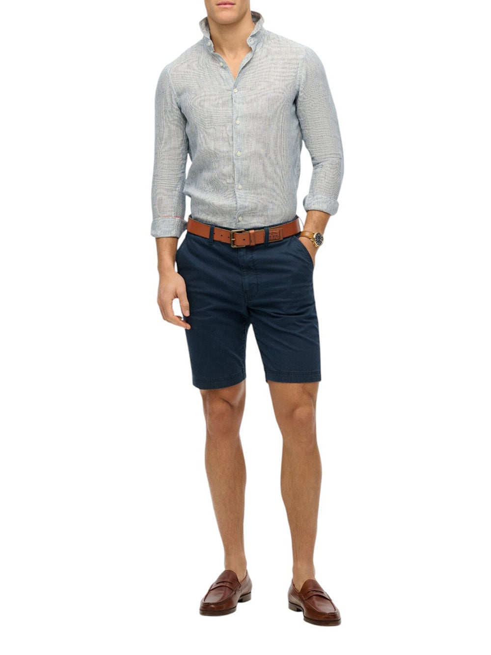 Camicia Casual Superdry da Uomo - Blu