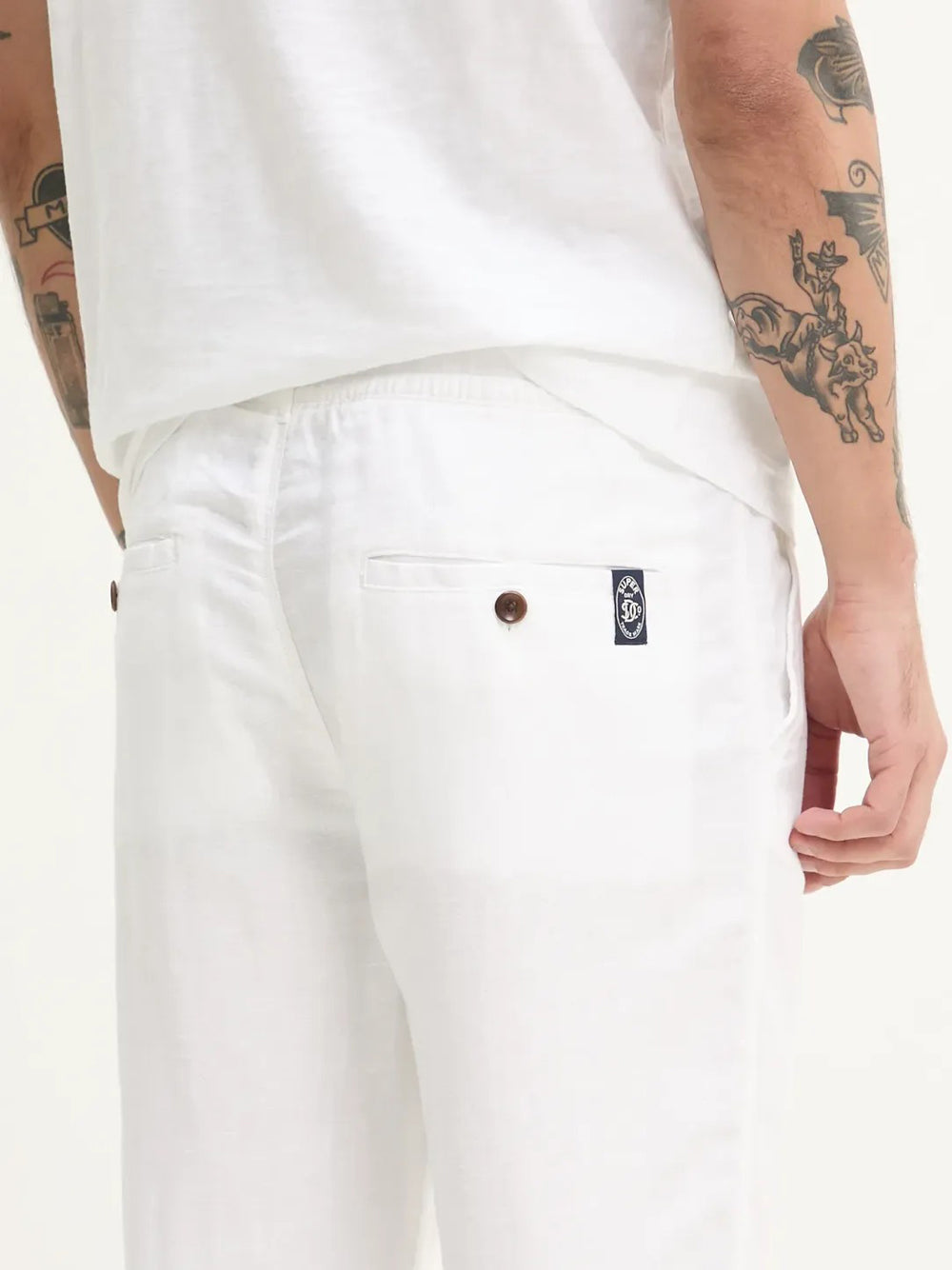 Pantalone Chino Superdry da Uomo - Bianco