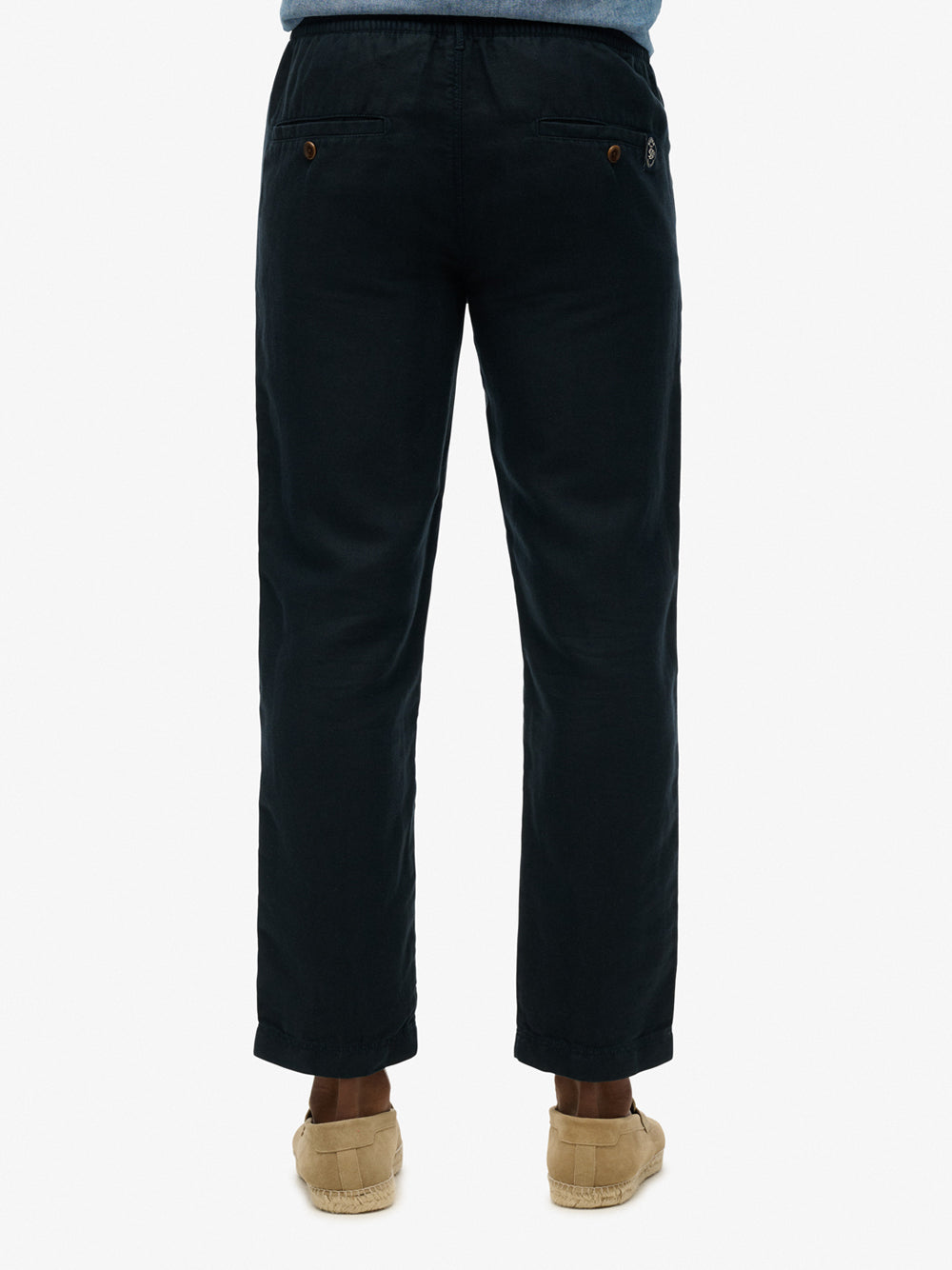 Pantalone Chino Superdry Merchant Linen da Uomo - Blu