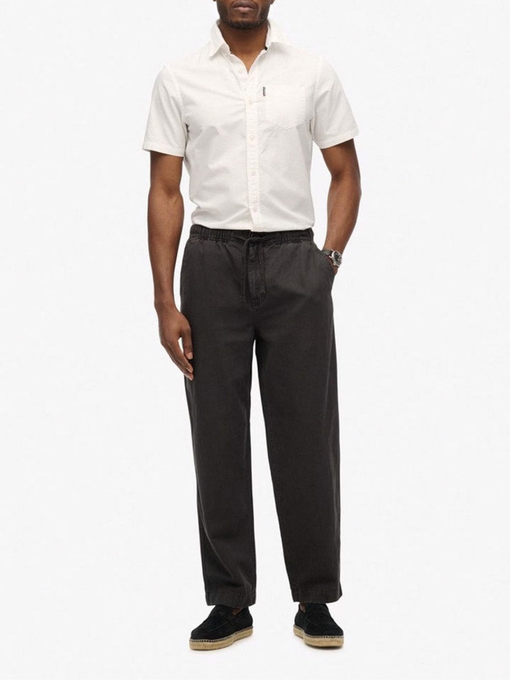 Pantalone Chino Superdry da Uomo - Nero