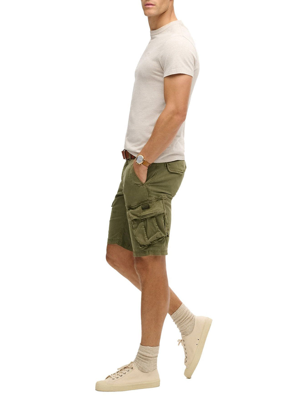 Bermuda Casual Superdry da Uomo - Verde