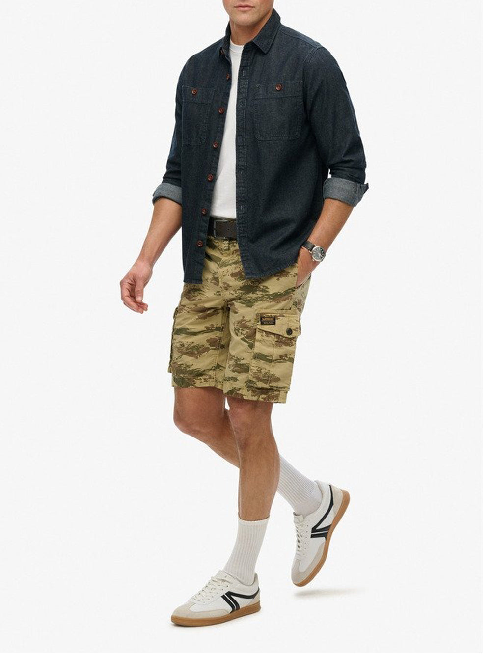 Bermuda Casual Superdry da Uomo - Beige