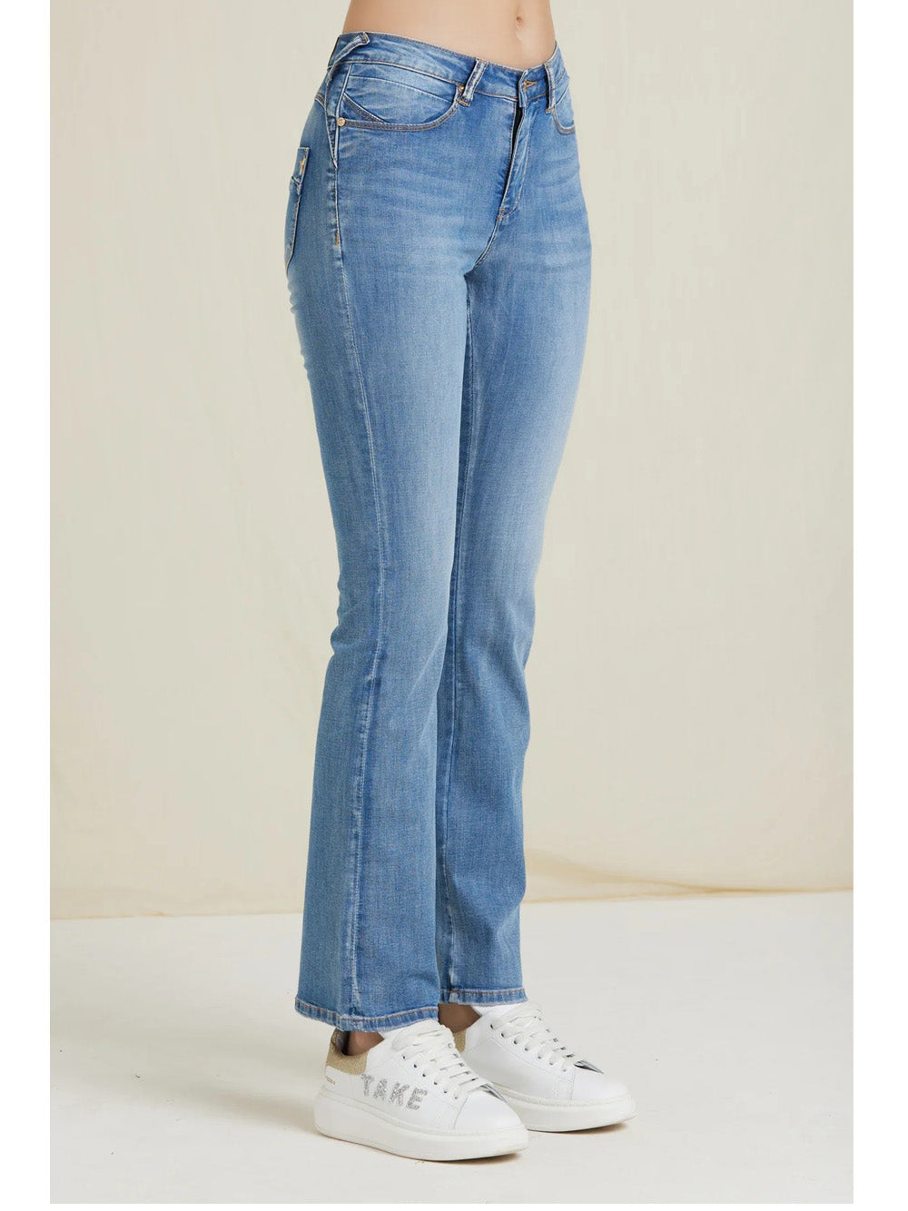 Jeans a Zampa Take Two Layra da Donna - Denim