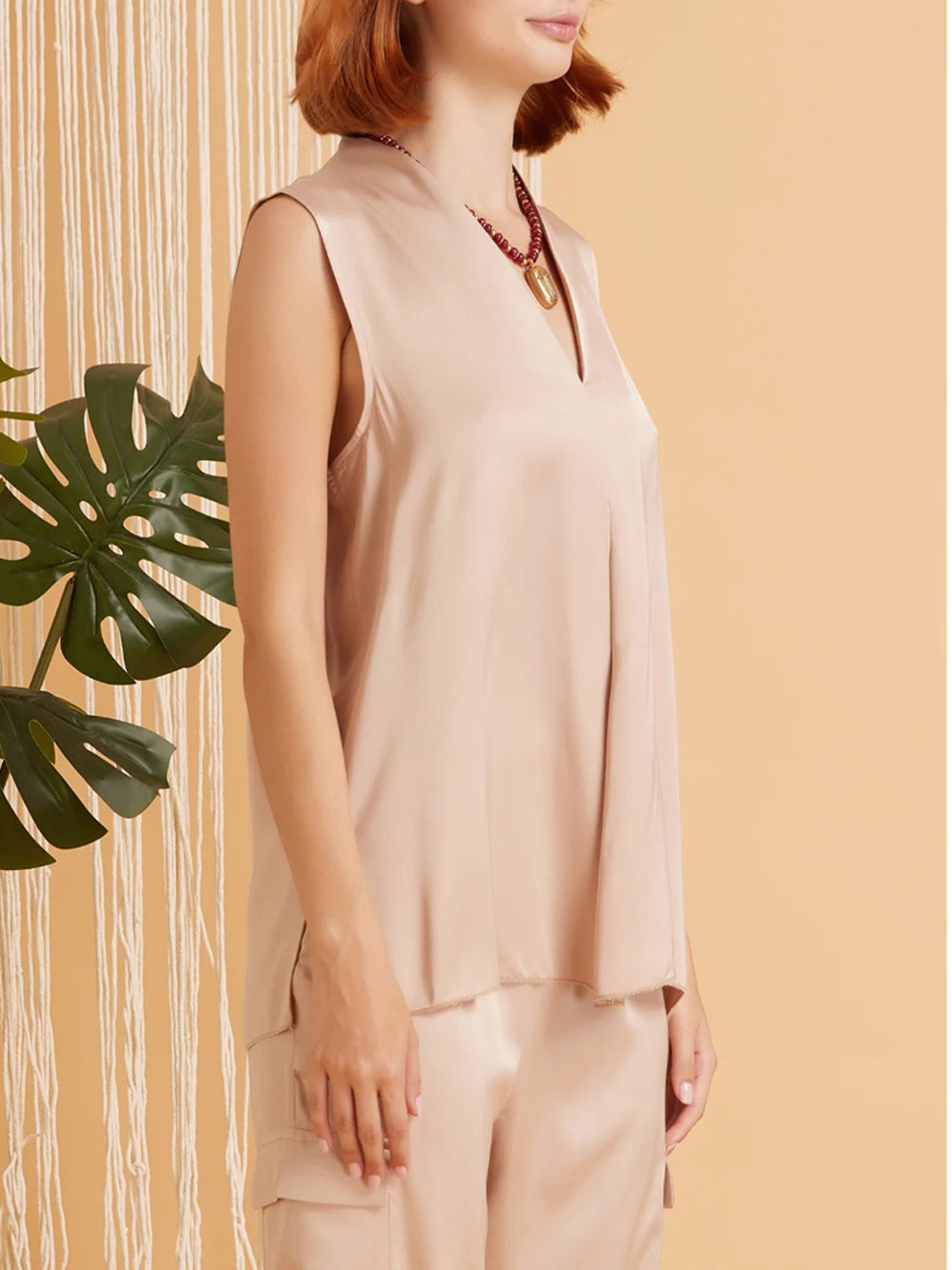 Blusa Take Two da Donna - Beige