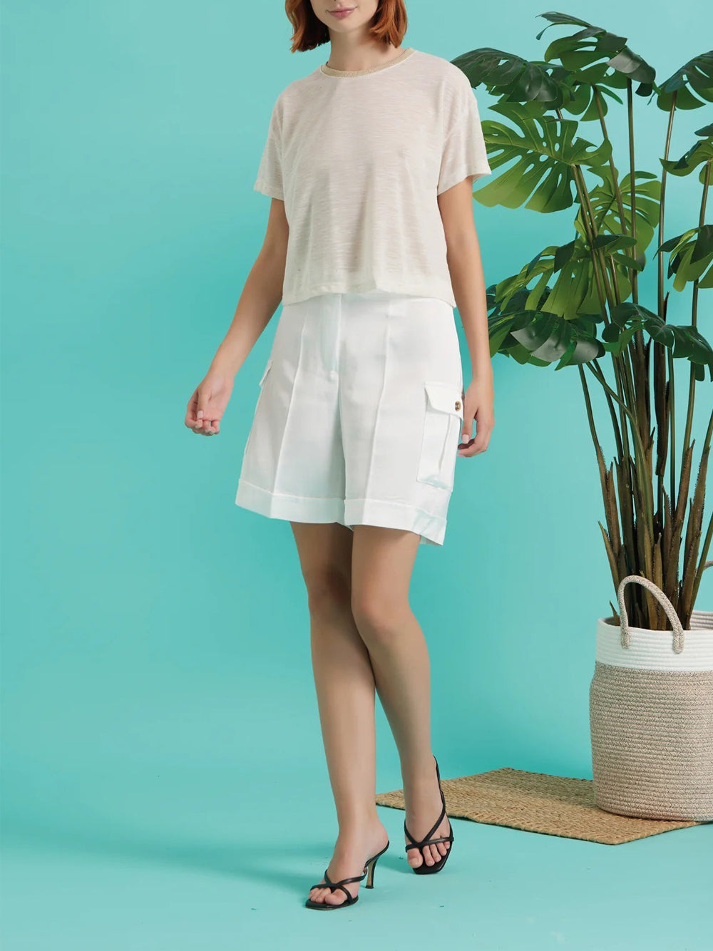 Bermuda Casual Take Two da Donna - Bianco