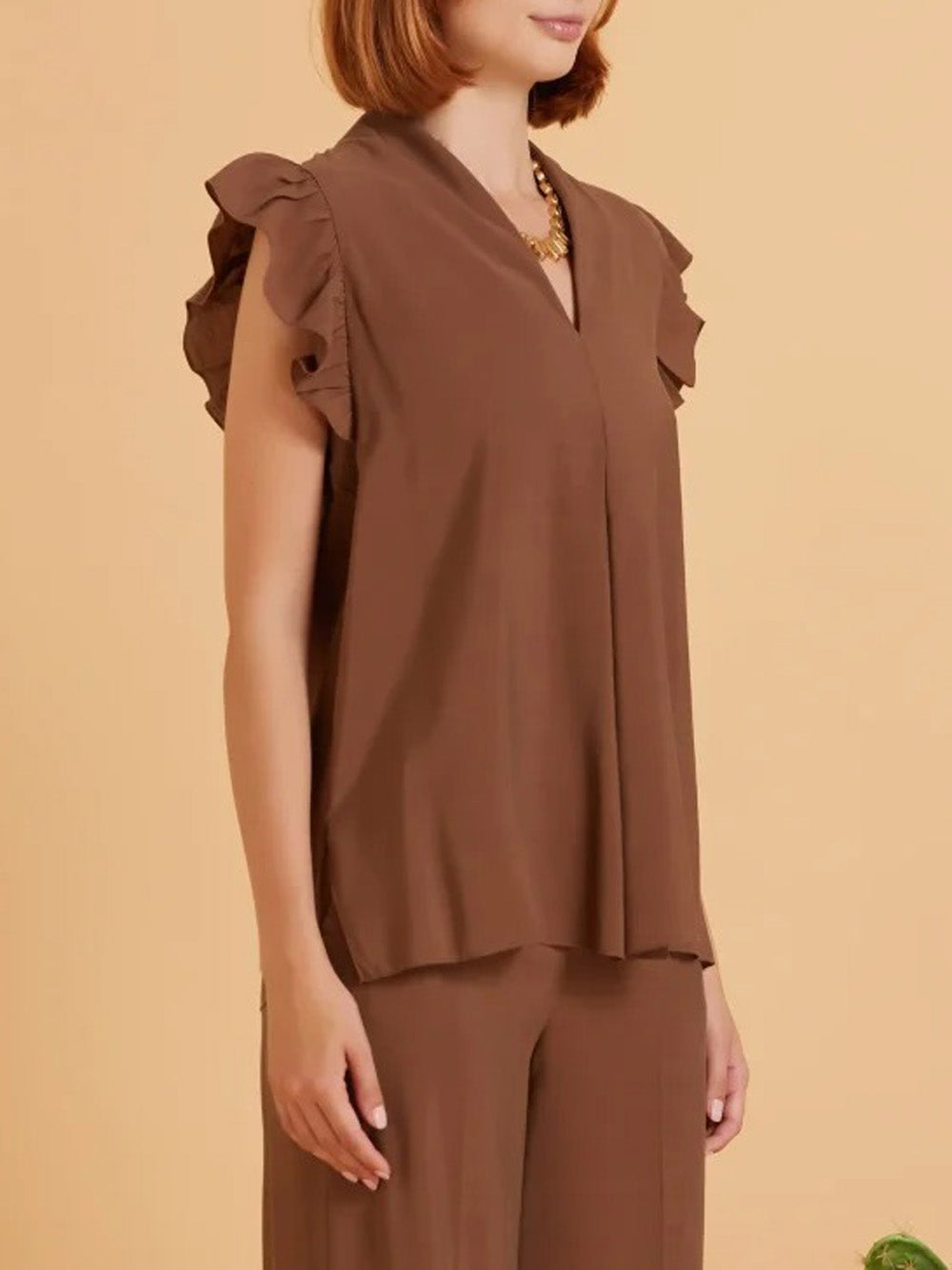 Blusa Take Two da Donna - Marrone