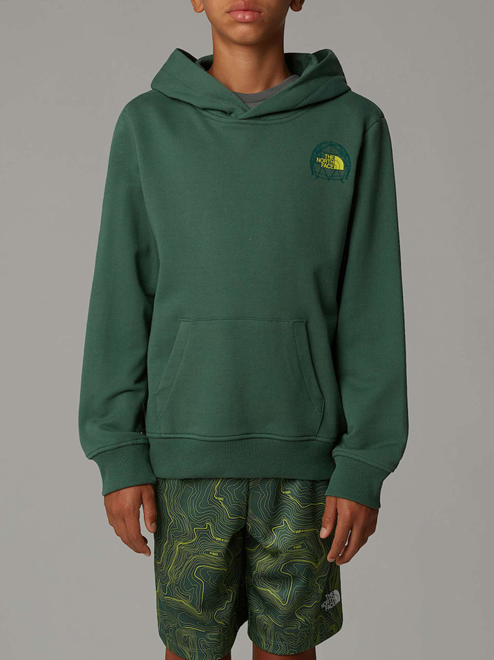 Felpa Cappuccio The North Face Graphic Relaxed Hoodie da Uomo - Verde