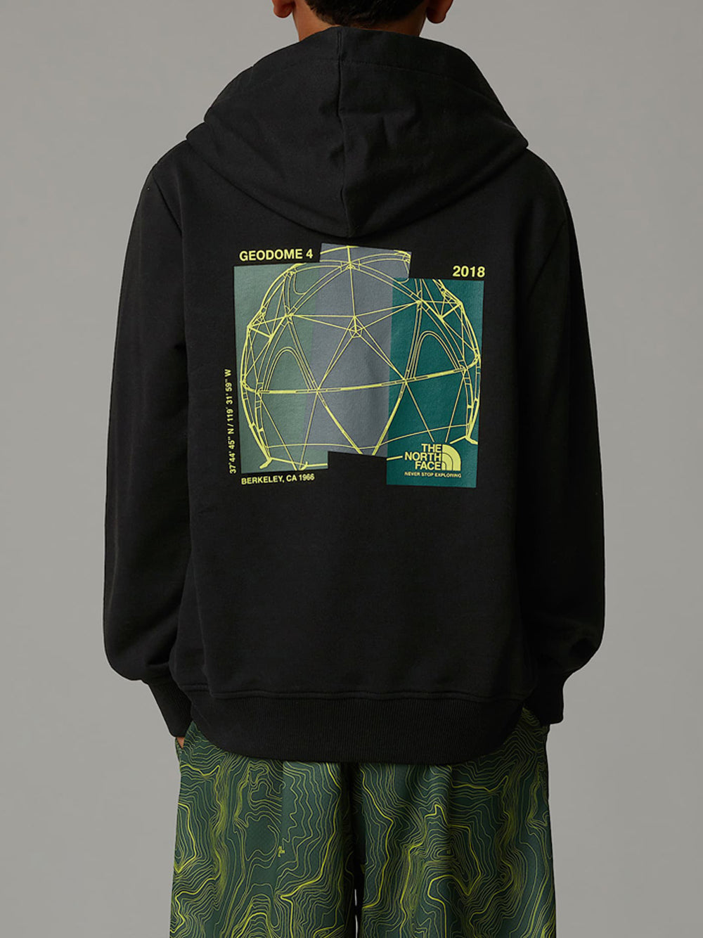 Felpa Cappuccio The North Face Graphic Relaxed Hoodie da Uomo - Nero