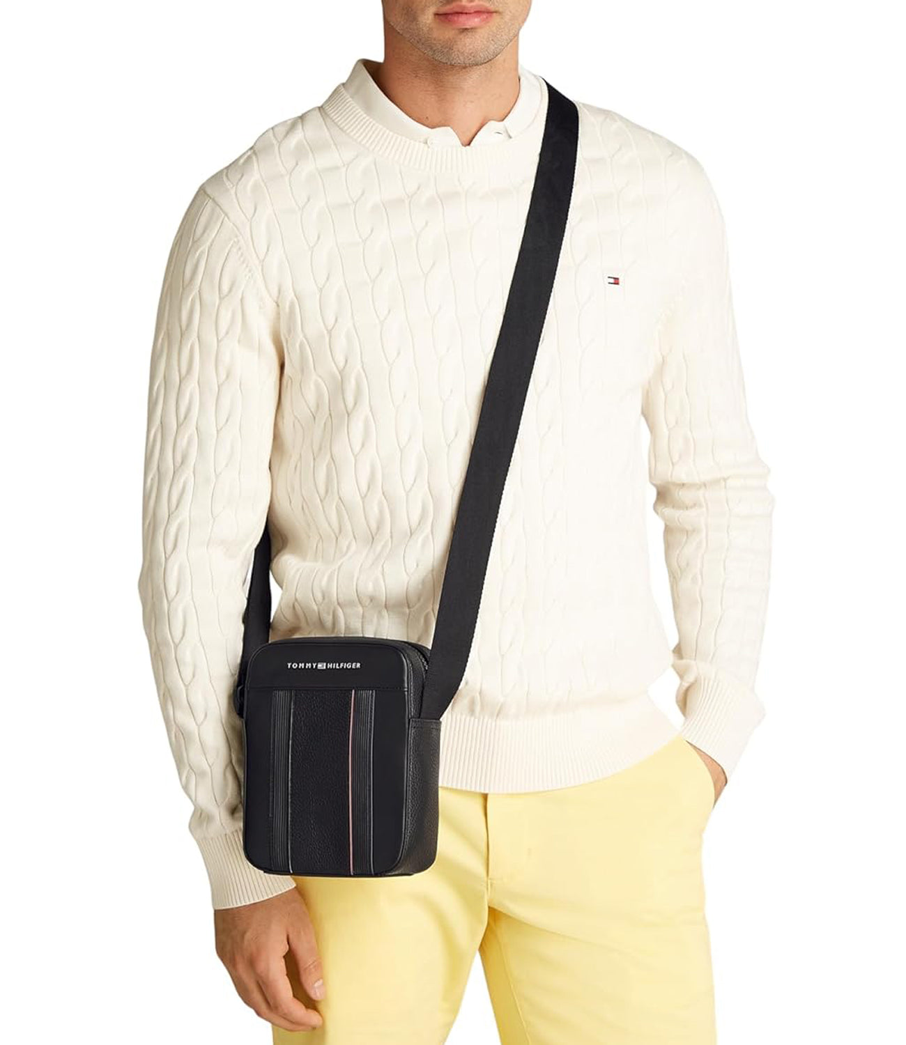 Tommy Hilfiger Borsa a Tracolla Uomo Mod. AM0AM13300 BDS Black Nero