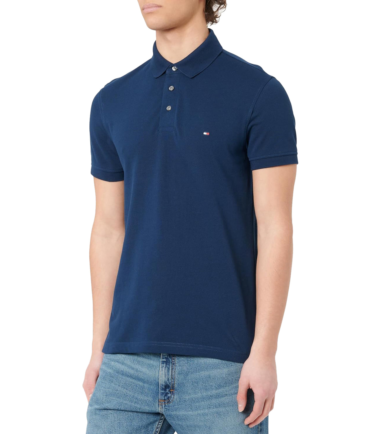 Tommy Hilfiger Polo M/C Uomo Mod. MW0MW017771 DAF Blu