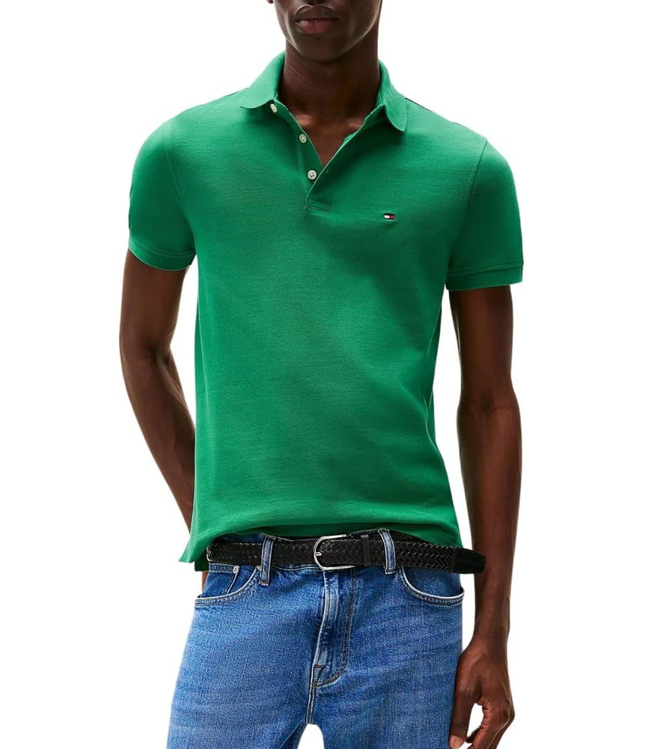 Tommy Hilfiger Polo M/C Uomo Mod. MW0MW017771 L4F Verde