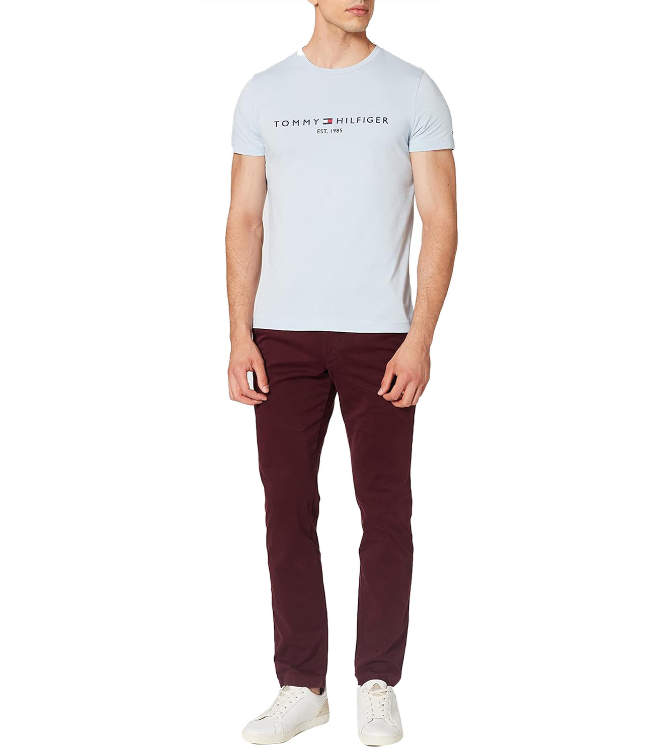 Tommy Hilfiger T-shirt Uomo Mod. MW0MW11797 C10 Celeste Blu