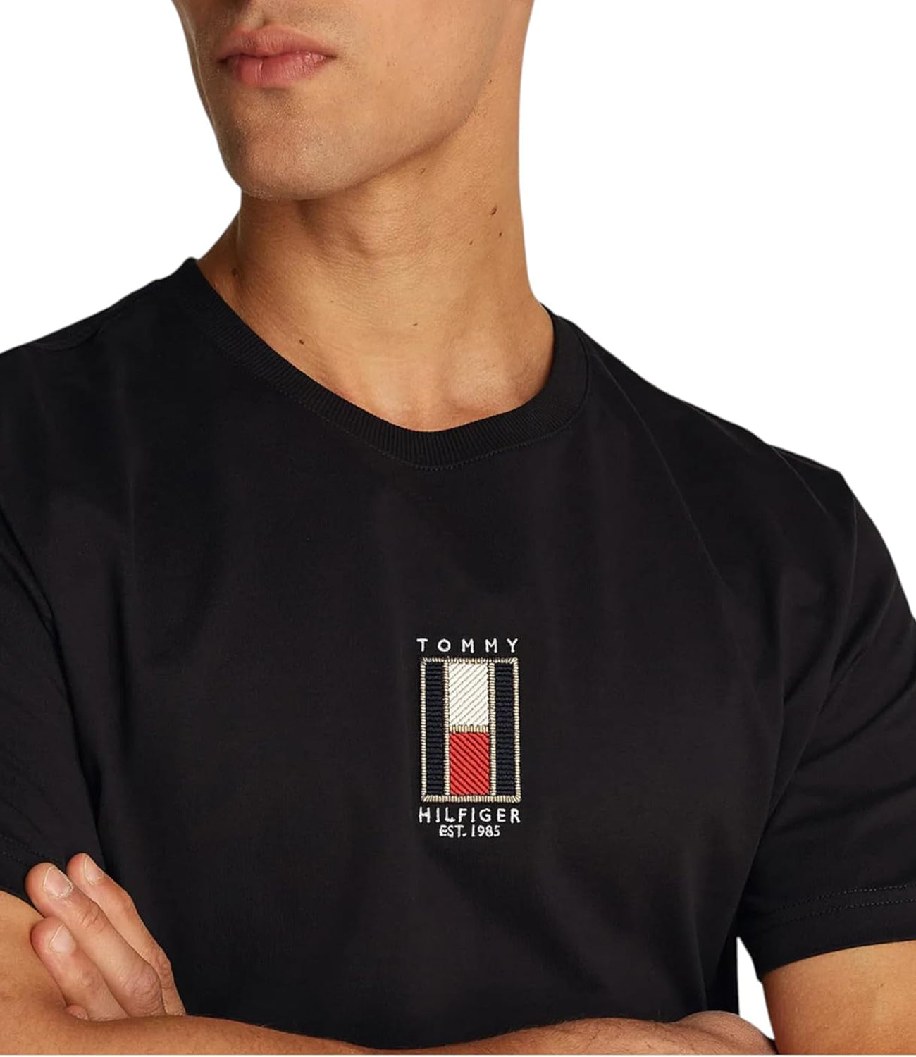 Tommy Hilfiger T-shirt Uomo Mod. MW0MW36512 BDS BLACK Nero