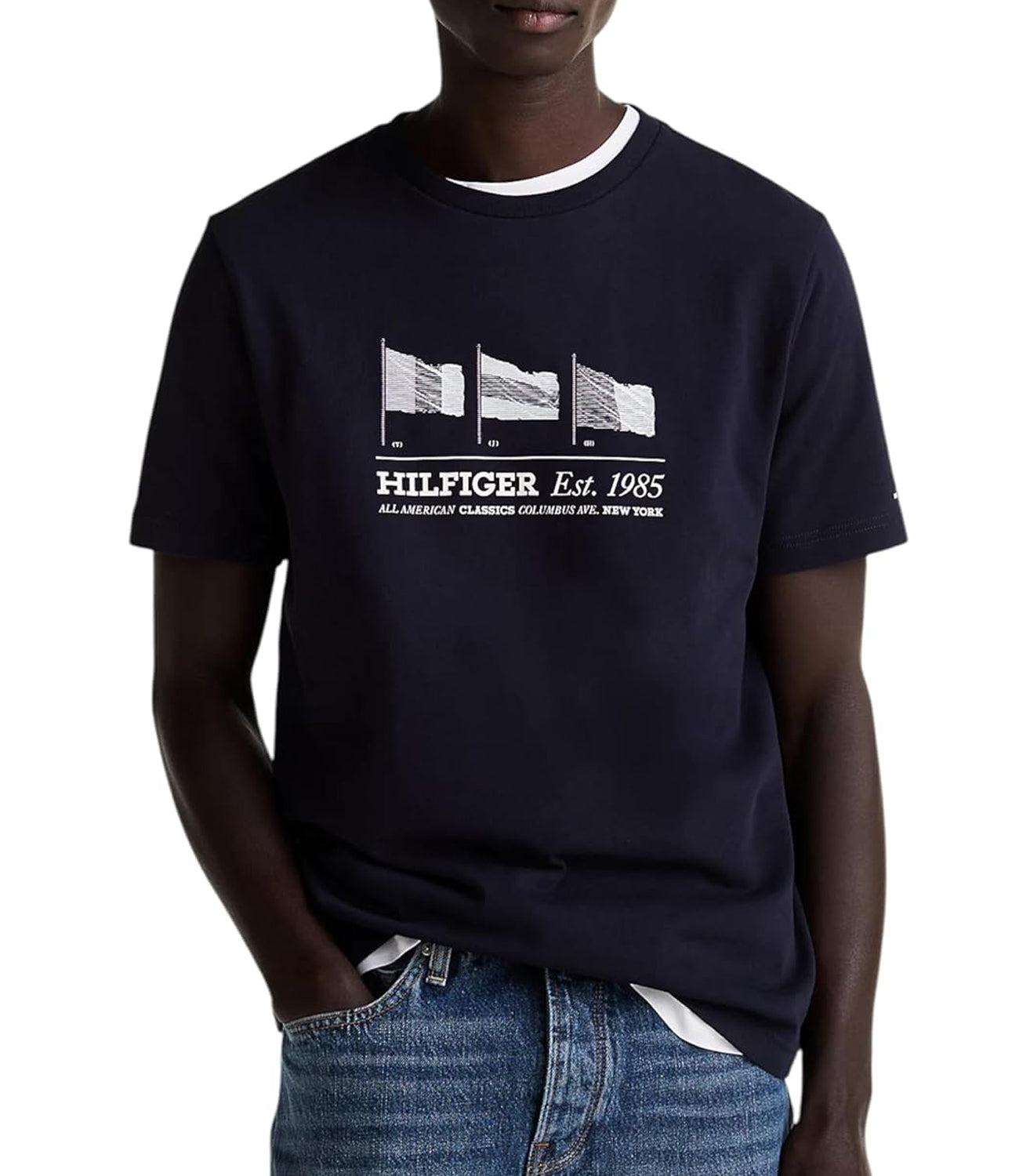 Tommy Hilfiger T-shirt Uomo Mod. MW0MW37439 DW5 Blu