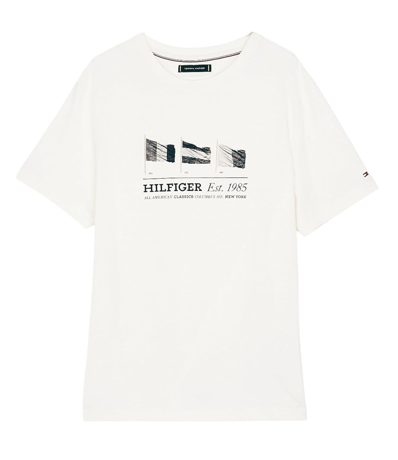 Tommy Hilfiger T-shirt Uomo Mod. MW0MW37439 ZOO WHITE Bianco