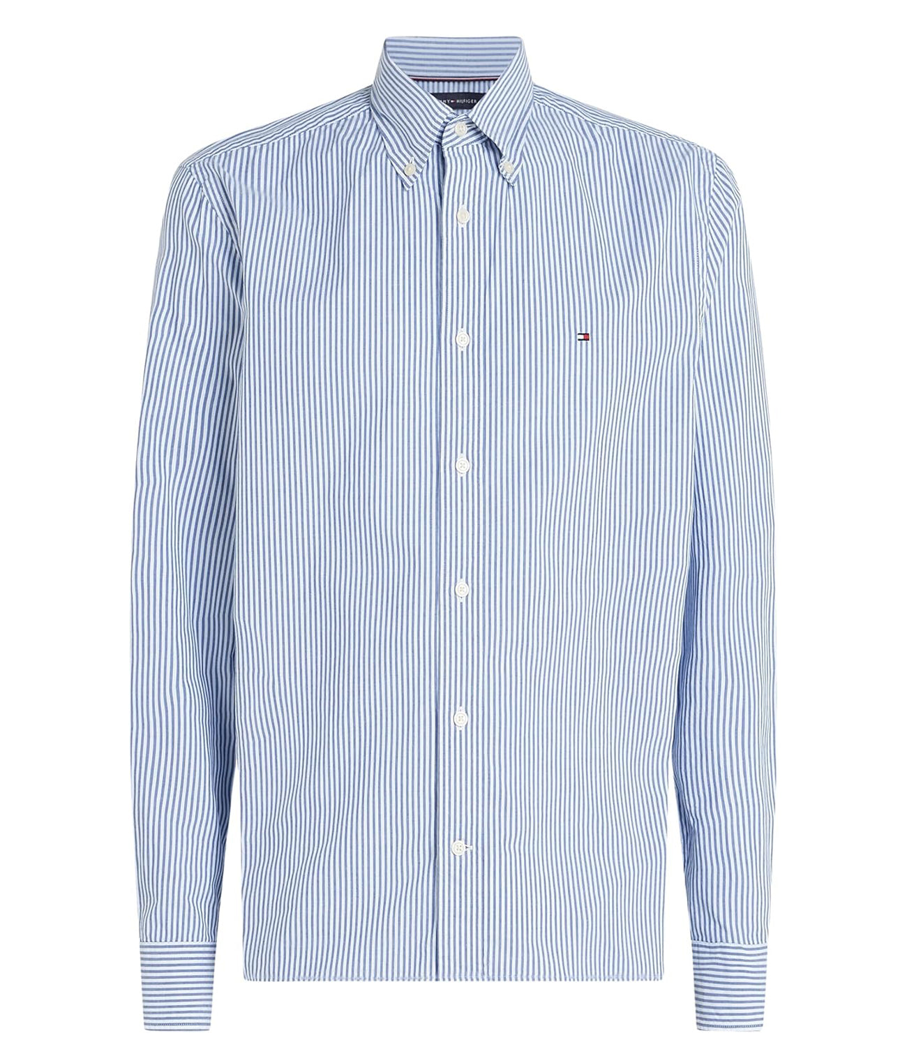 Tommy Hilfiger Camicia Manica Lunga Uomo Mod. MW0MW37549 RIGA 0A5 Celeste Blu