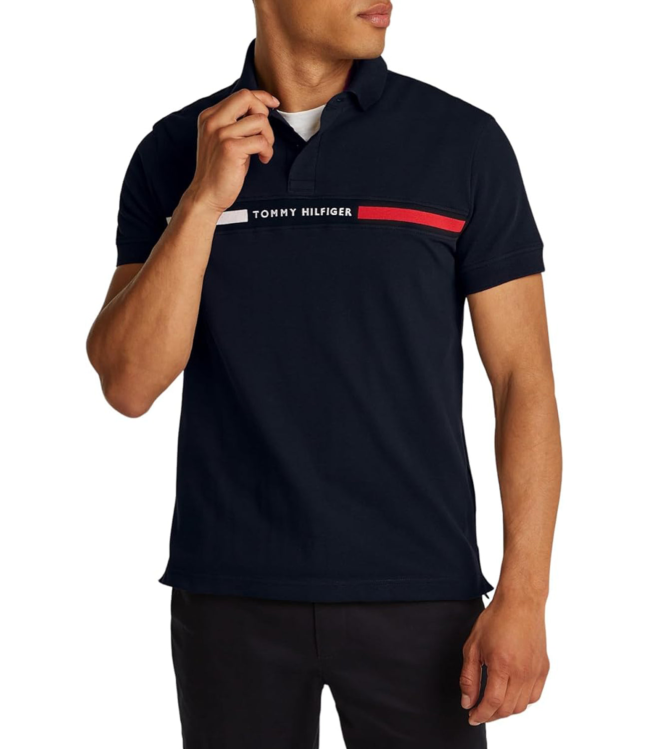 Tommy Hilfiger Polo M/C Uomo Mod. MW0MW38130 DW5 Blu