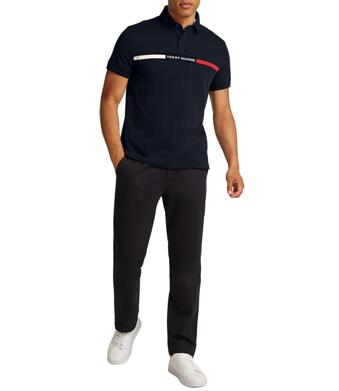 Tommy Hilfiger Polo M/C Uomo Mod. MW0MW38130 DW5 Blu