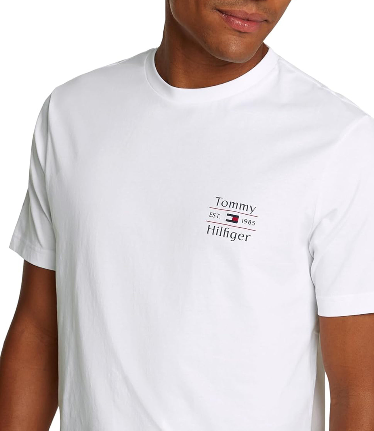 Tommy Hilfiger T-shirt Uomo Mod. MW0MW38622 YBR Bianco